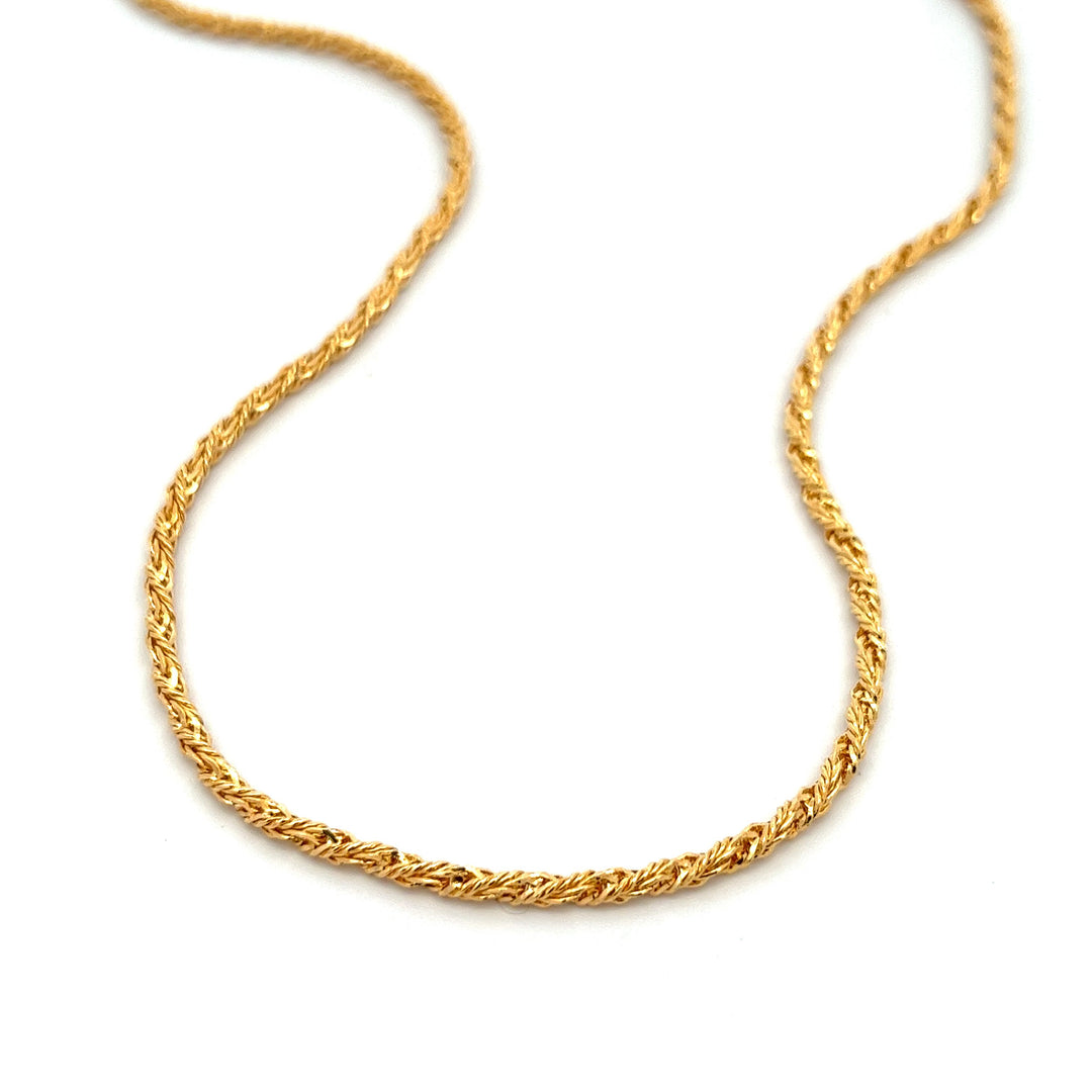 14K-gold-filled diamond cut rope necklace - 18" - valentshop.com