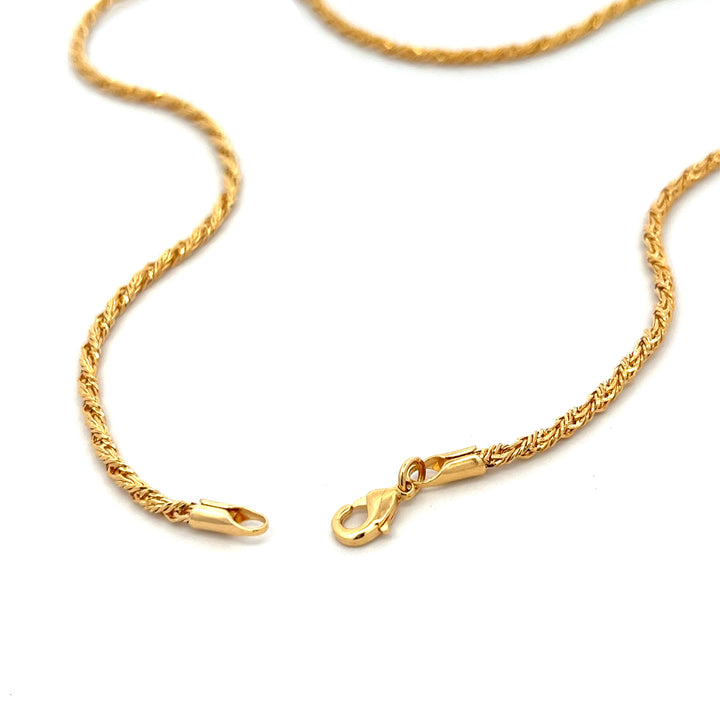 14K-gold-filled diamond cut rope necklace - 18" - valentshop.com