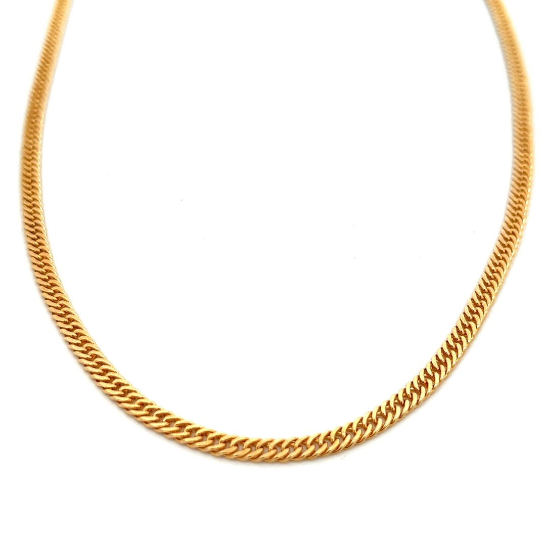 14K-gold-filled fancy curb chain necklace - 16" - valentshop.com
