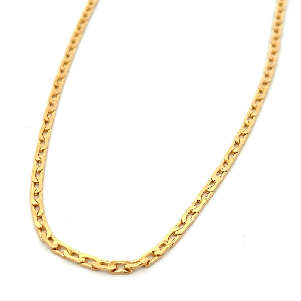 14K-gold-filled flat interlock chain necklace - 16" - valentshop.com
