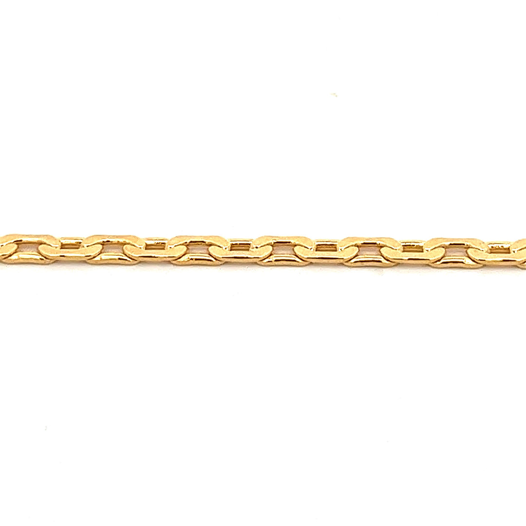 14K-gold-filled flat interlock chain necklace - 16" - valentshop.com