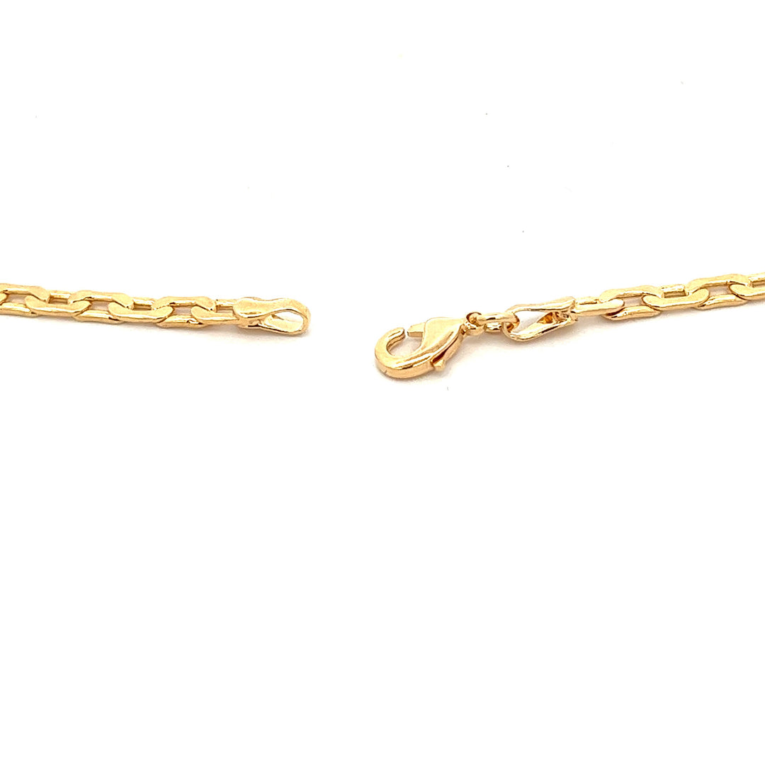 14K-gold-filled flat interlock chain necklace - 16" - valentshop.com