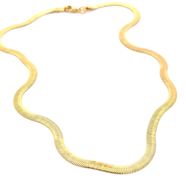 14K-gold-filled herringbone necklace - 16" - valentshop.com