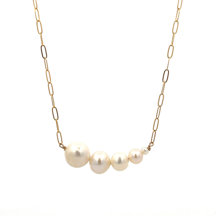 graduated pearl bar necklace - valentshop.com