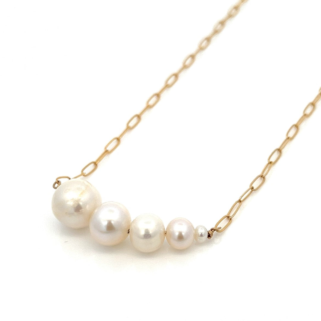 graduated pearl bar necklace - valentshop.com