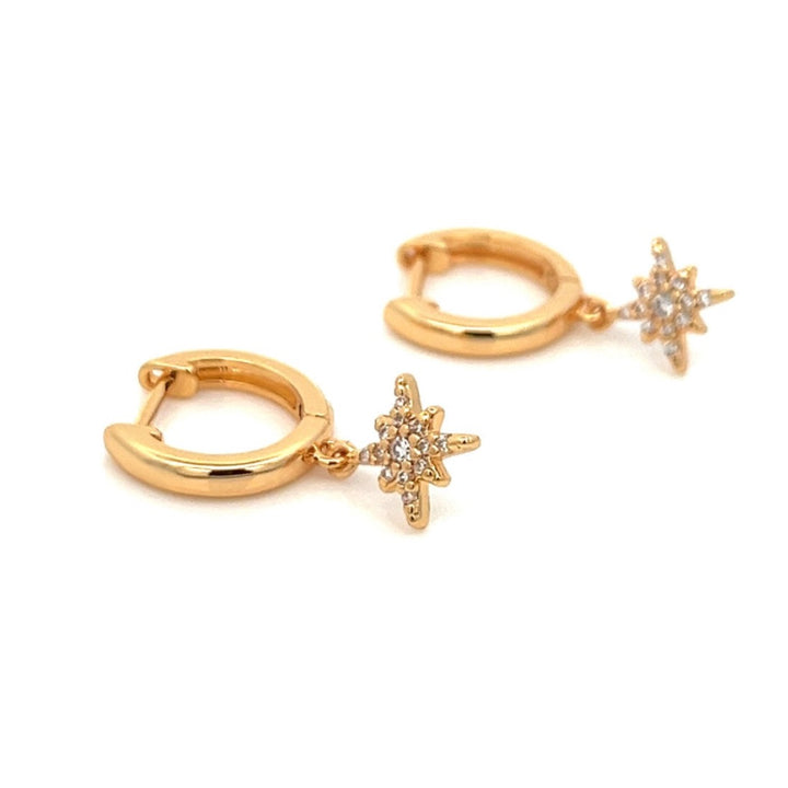 14K-gold-filled sparkly north star huggies - valentshop.com