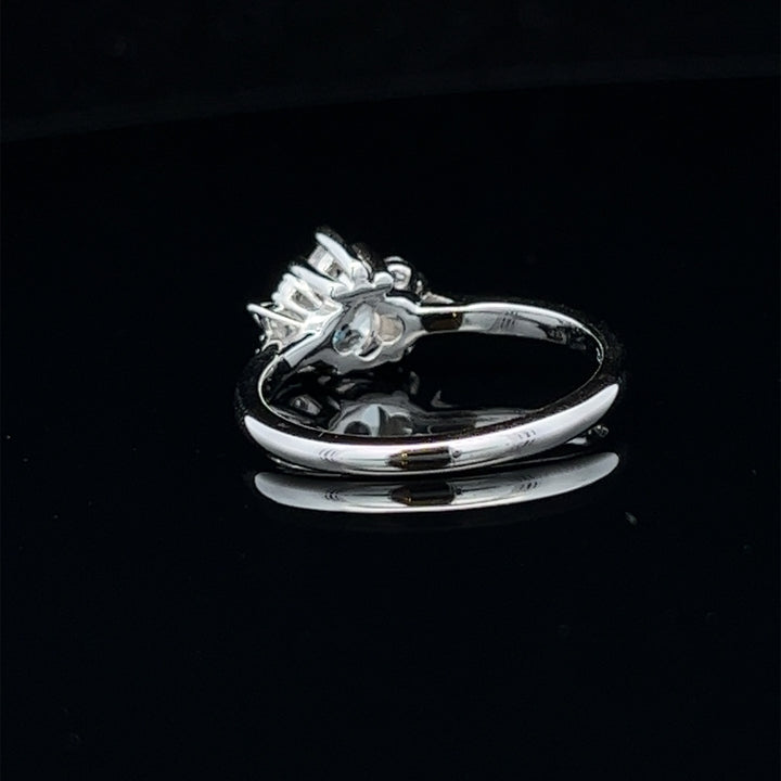 1 5/8 ctw pear diamond engagement ring with diamond accents - valentshop.com