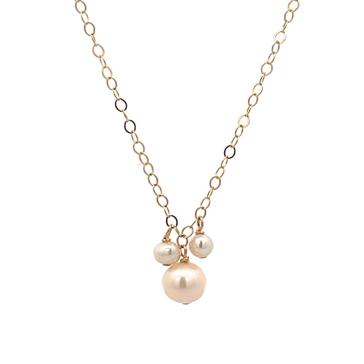 three pearl cluster necklace - valentshop.com