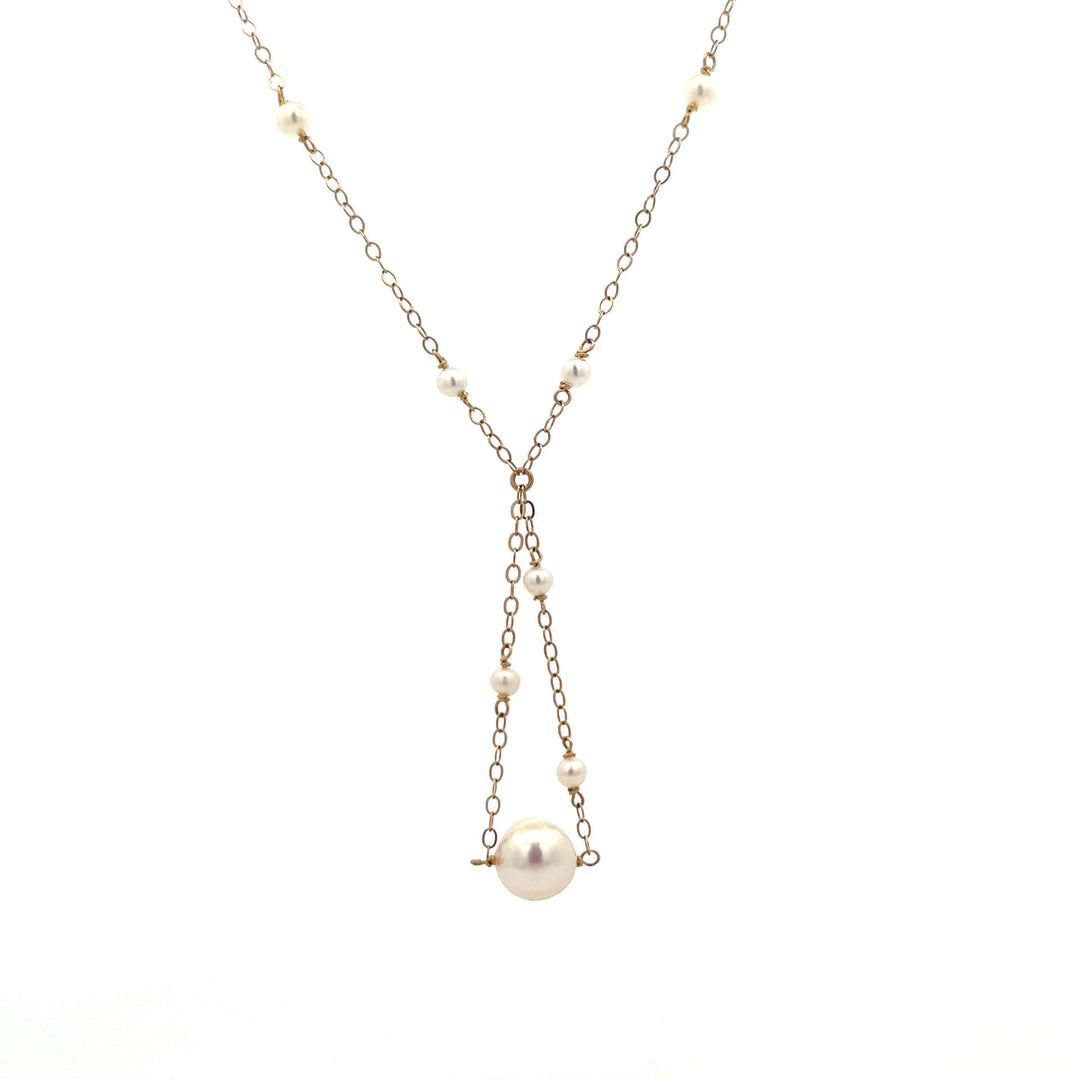 van luna - akoya pearl trapeze necklace - valentshop.com
