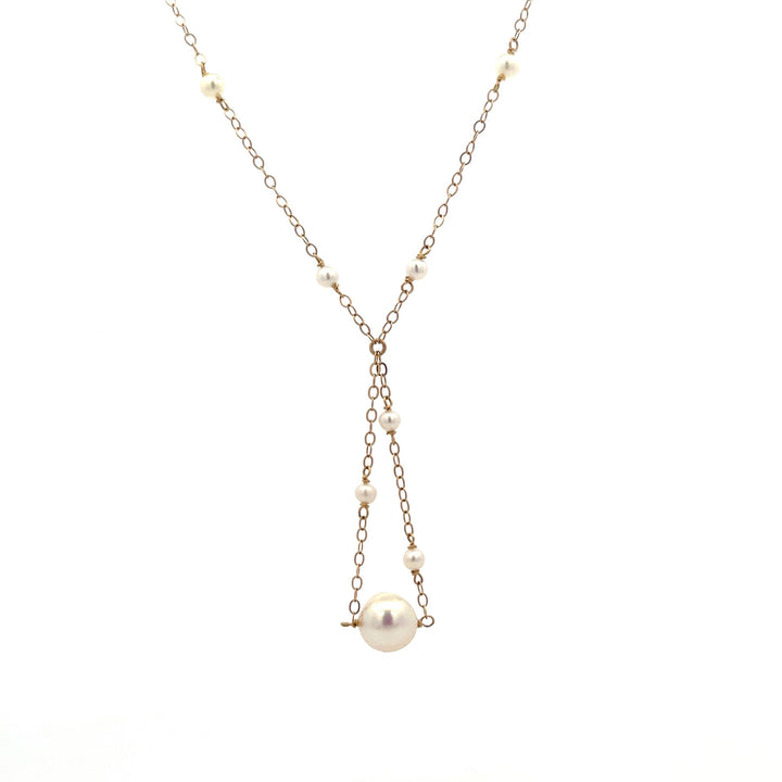 van luna - akoya pearl trapeze necklace - valentshop.com