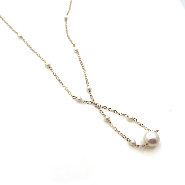 van luna - akoya pearl trapeze necklace - valentshop.com