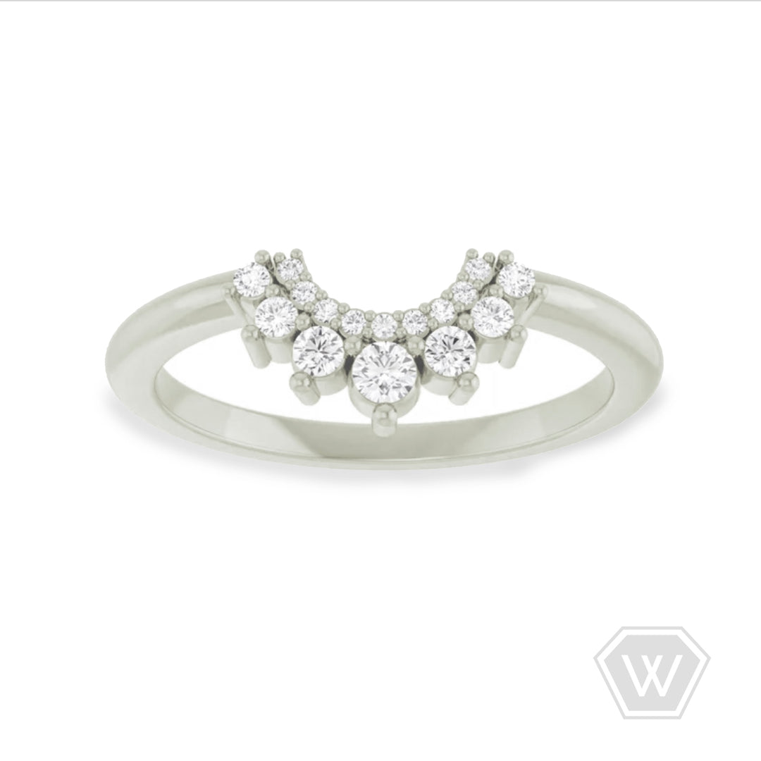 crown contour diamond band - .185 ctw - valentshop.com
