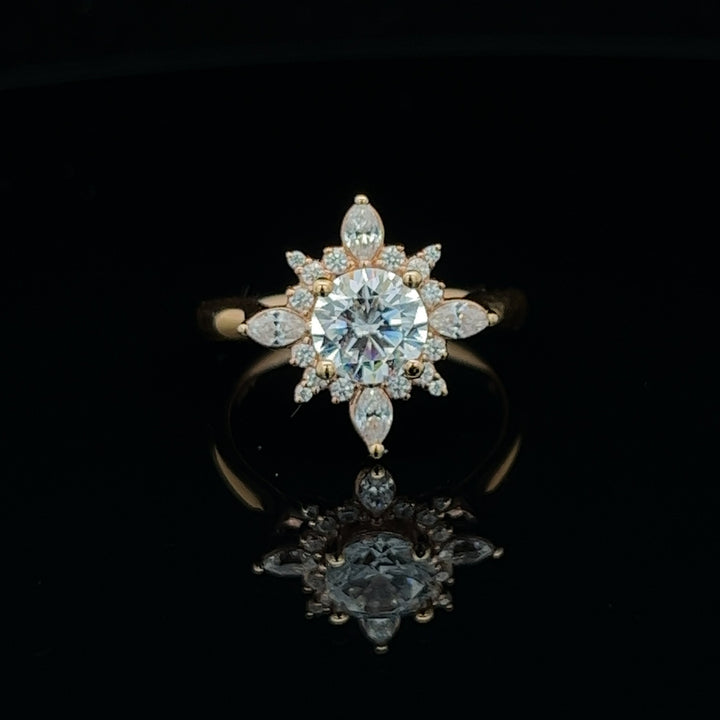 1 1/2 ctw radiant halo round diamond engagement ring - valentshop.com