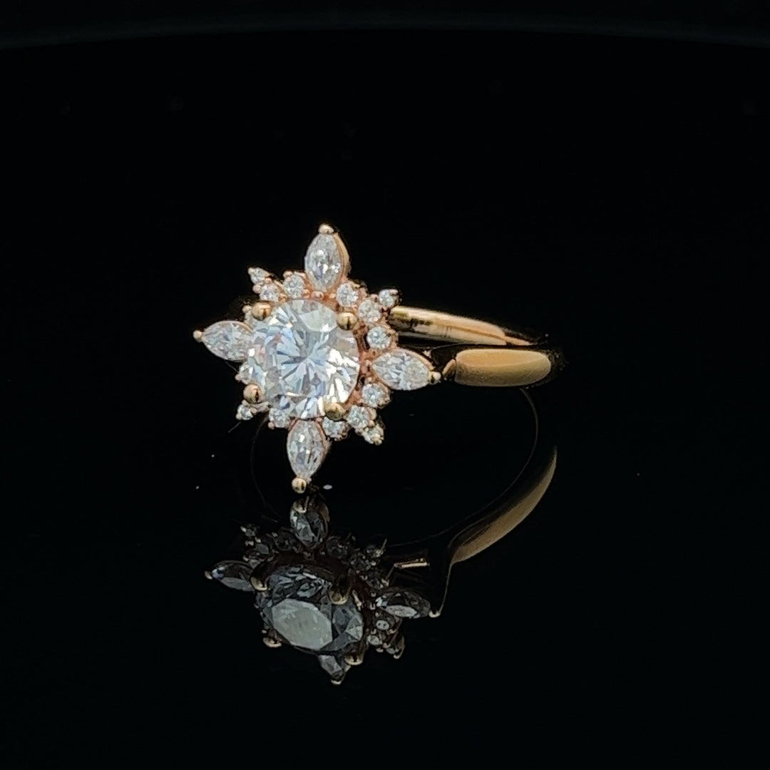 1 1/2 ctw radiant halo round diamond engagement ring - valentshop.com