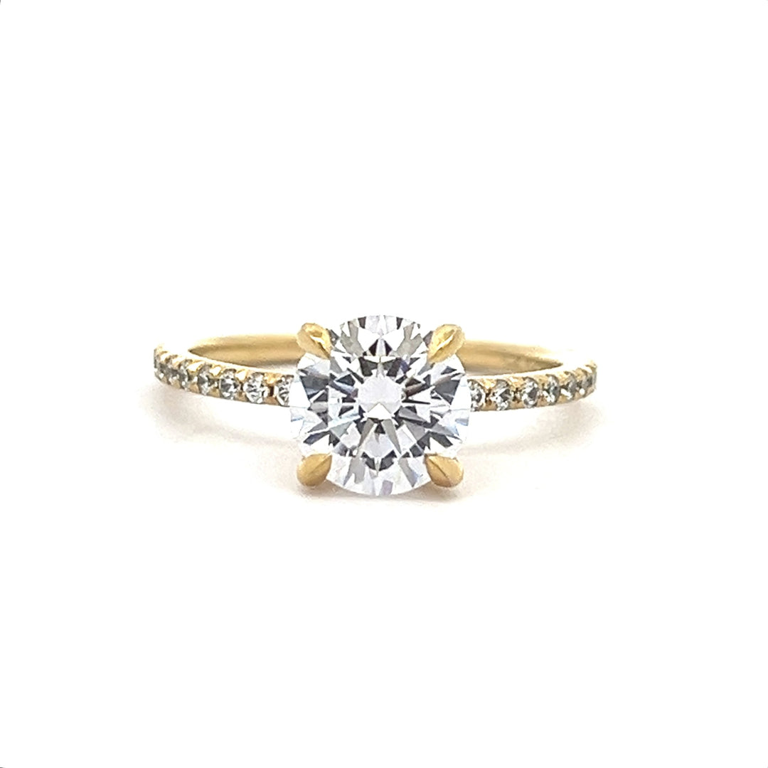 1 1/2 ctw french-set round diamond engagement ring - valentshop.com