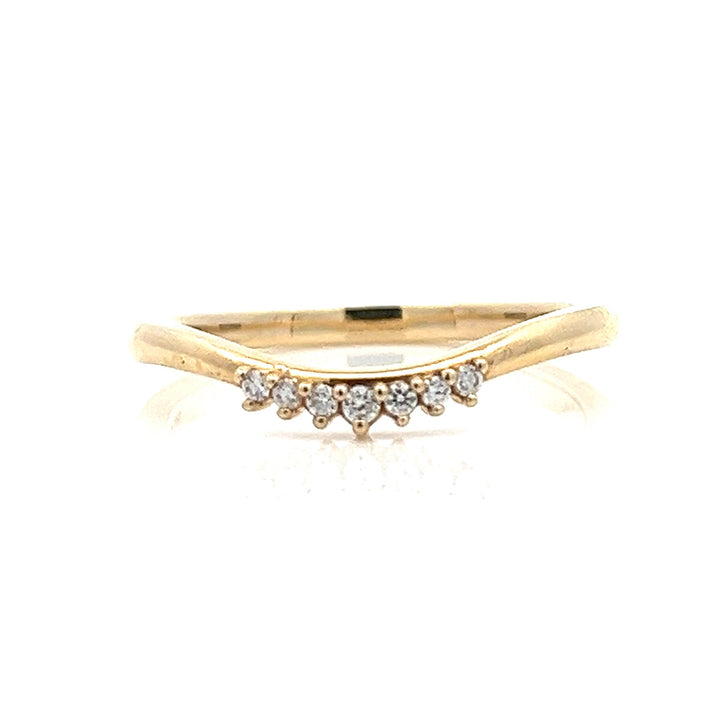 curved 7-diamond band - Valentshop Jewelry