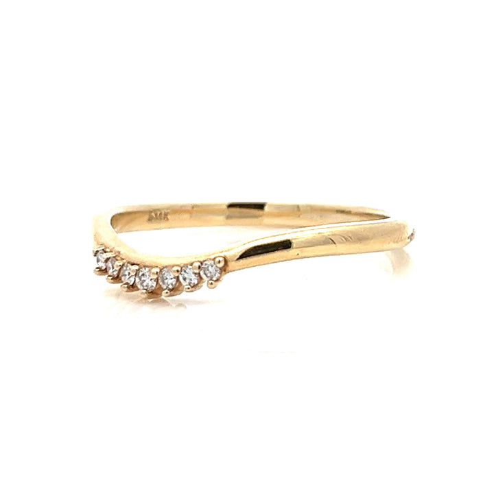 curved 7-diamond band - Valentshop Jewelry