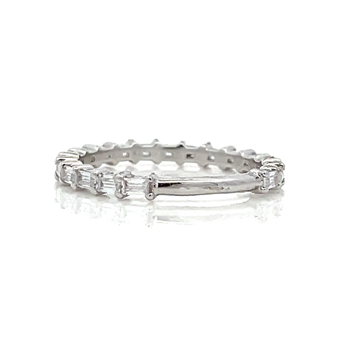straight baguette diamond band - Valentshop Jewelry