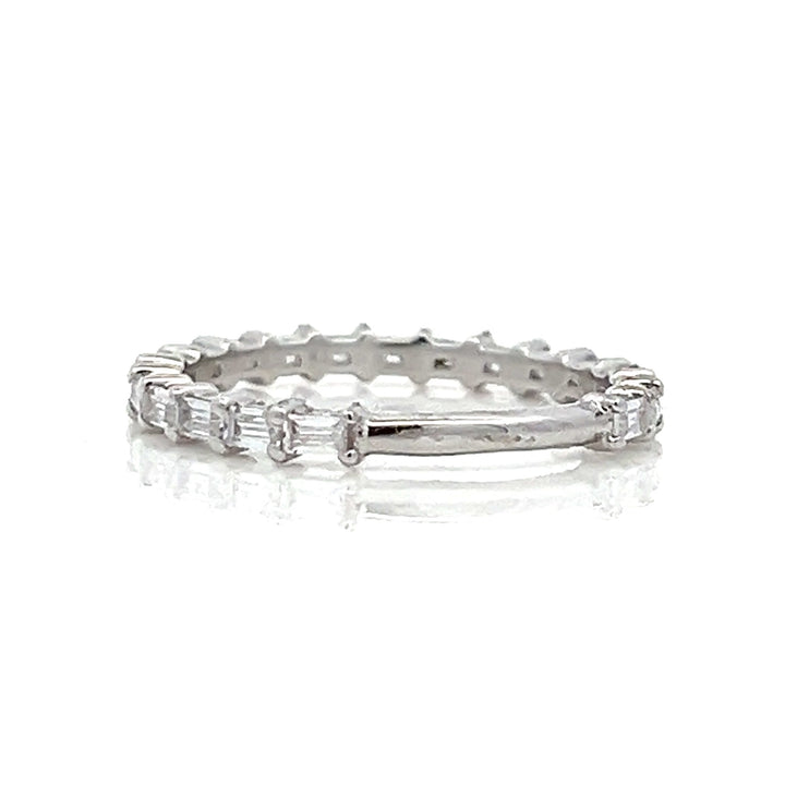 straight baguette diamond band - Valentshop Jewelry