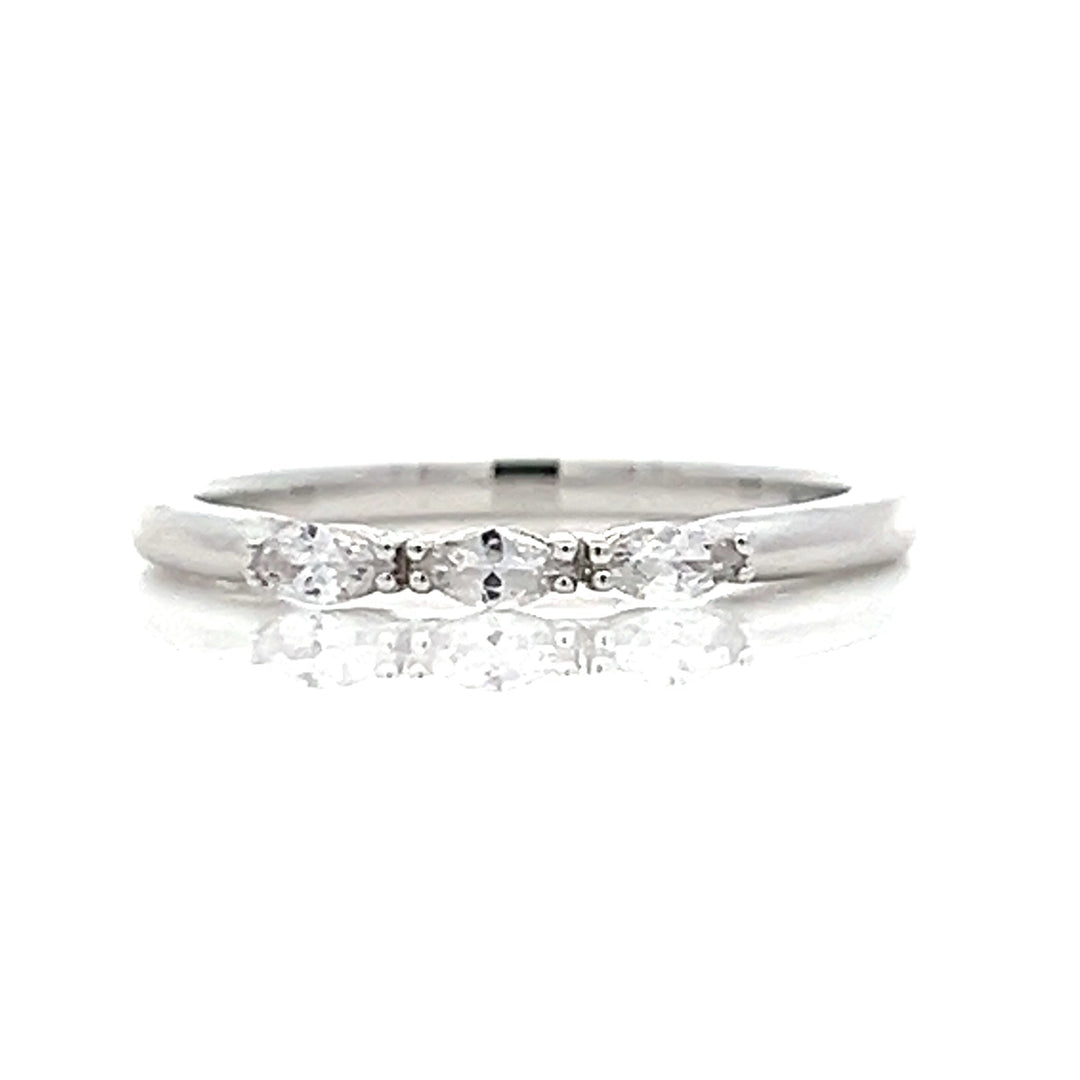 three-stone marquise diamond band - Valentshop Jewelry
