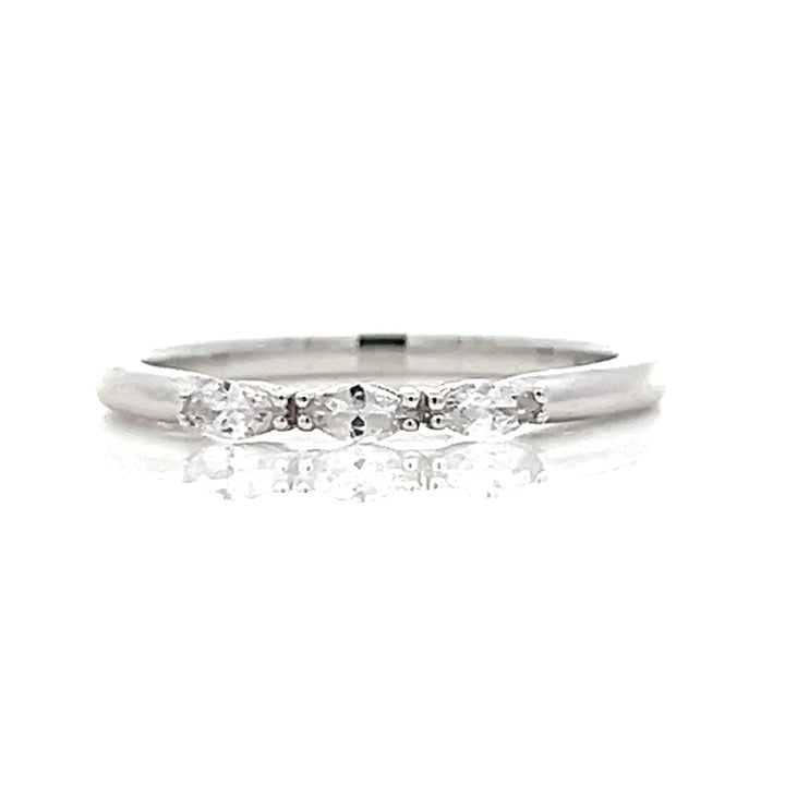 three-stone marquise diamond band - Valentshop Jewelry