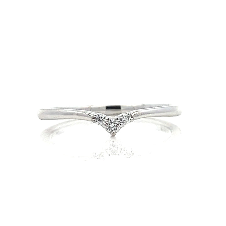 three-stone pointed diamond band - Valentshop Jewelry