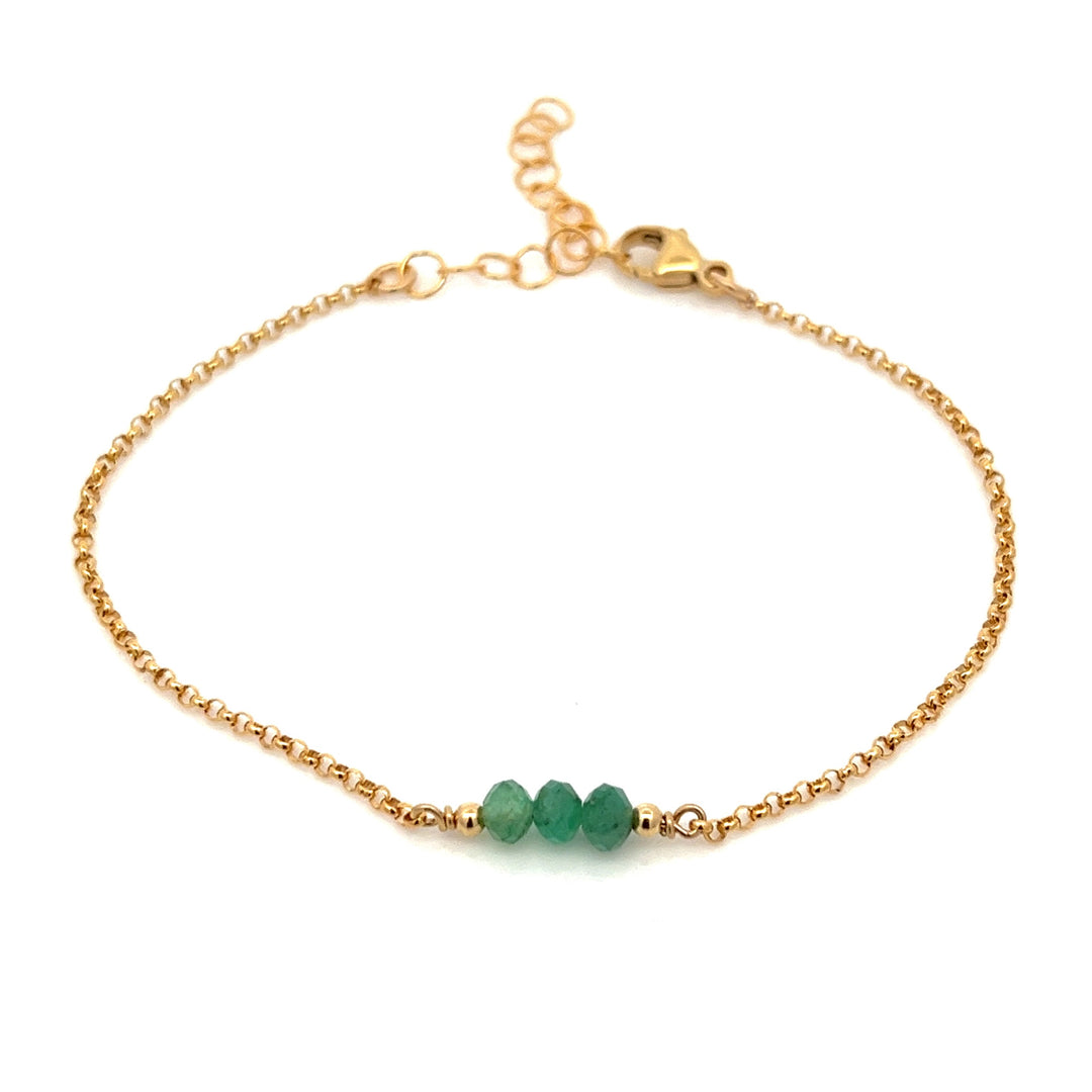 triple baby birthstone bracelet - Valentshop Jewelry