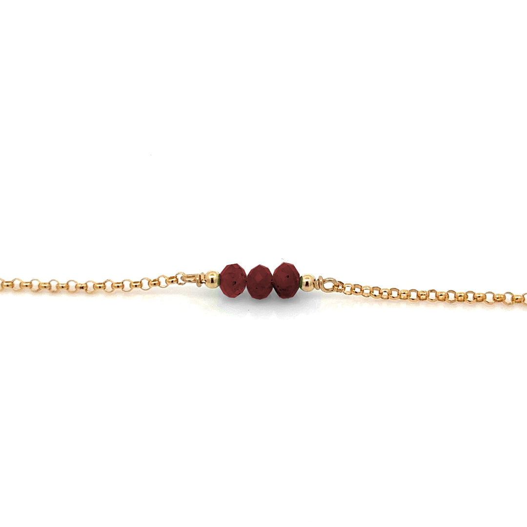 triple baby birthstone bracelet - Valentshop Jewelry