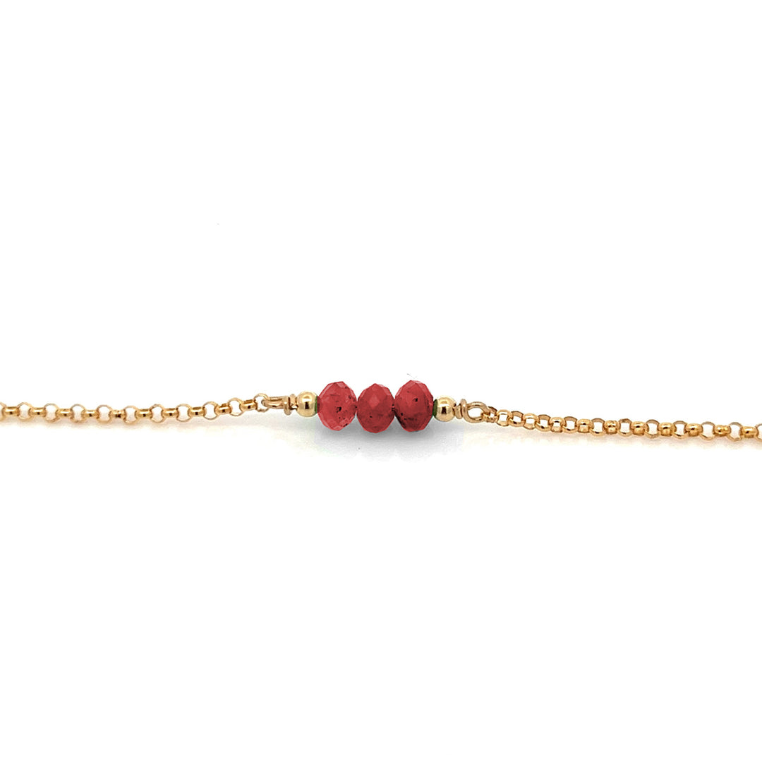 triple baby birthstone bracelet - Valentshop Jewelry