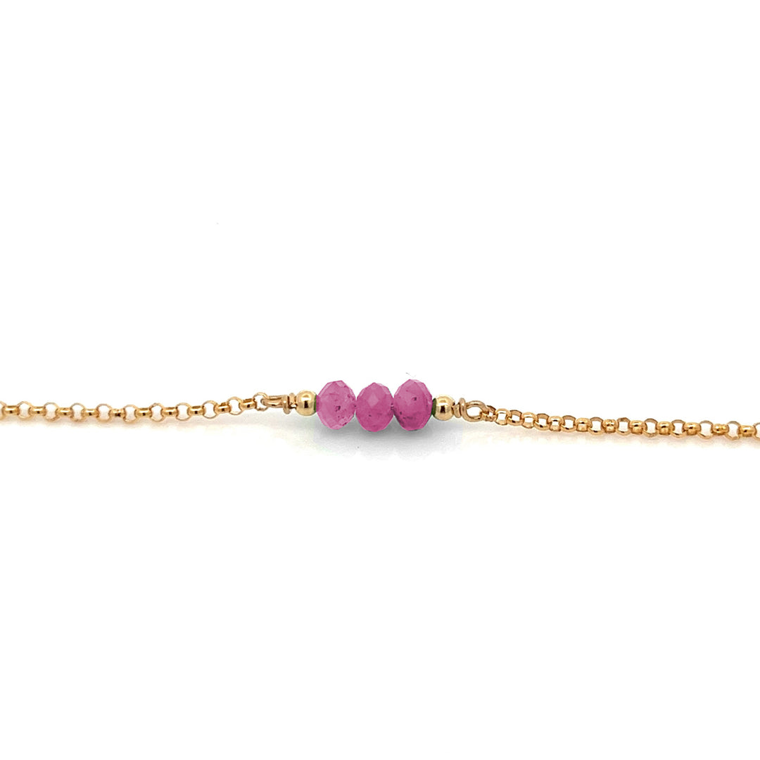 triple baby birthstone bracelet - Valentshop Jewelry
