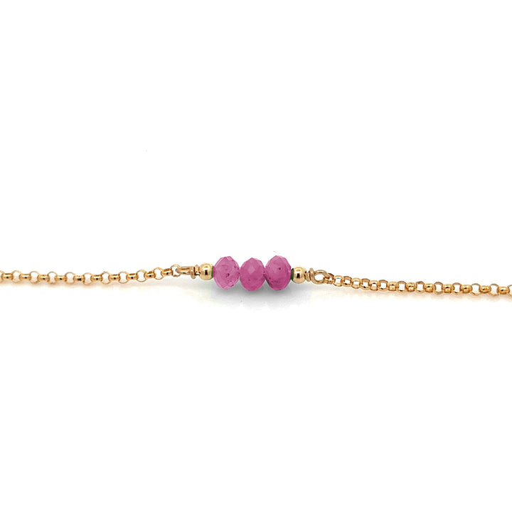 triple baby birthstone bracelet - Valentshop Jewelry