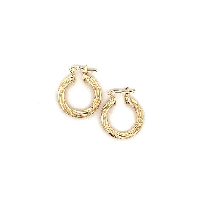 14K-gold-filled twisted rope hoops with latch - valentshop.com